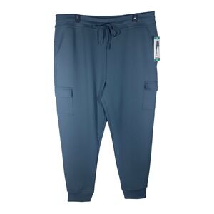 32 Degrees Heat Cargo Jogger Pants Blue XL Stretch Travel Comfort NEW